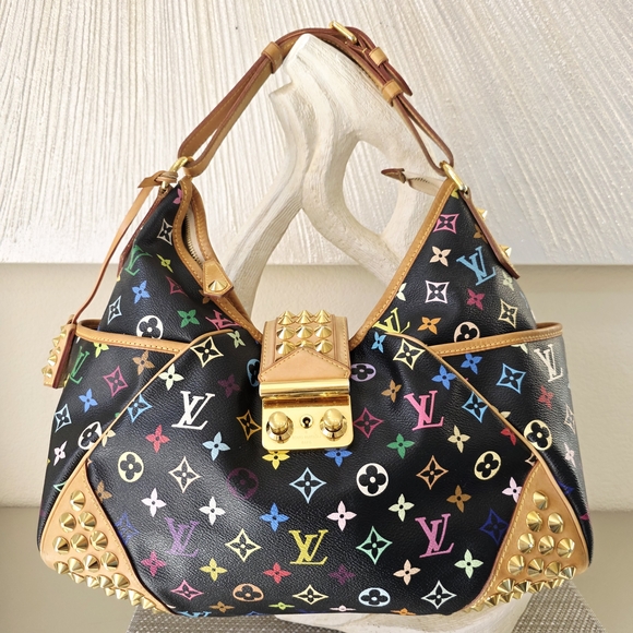 Louis Vuitton Handbags - RARE Authentic Louis Vuitton Black Monogram Multicolor Chrissie MM Shoulder Bag
